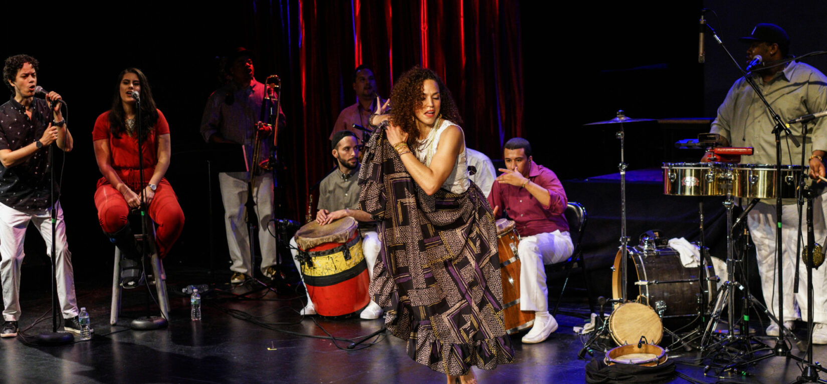 Image Andres Rodríguez LP21 Live at Pregones concert Julia dancing